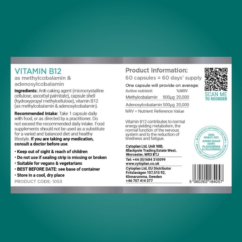 Vitamin B12 Methylcobalamin & Adenosylcobalamin - Image 2